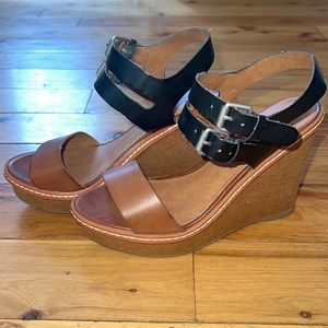 Mossimo Wedge size 6.5 Brown & Black